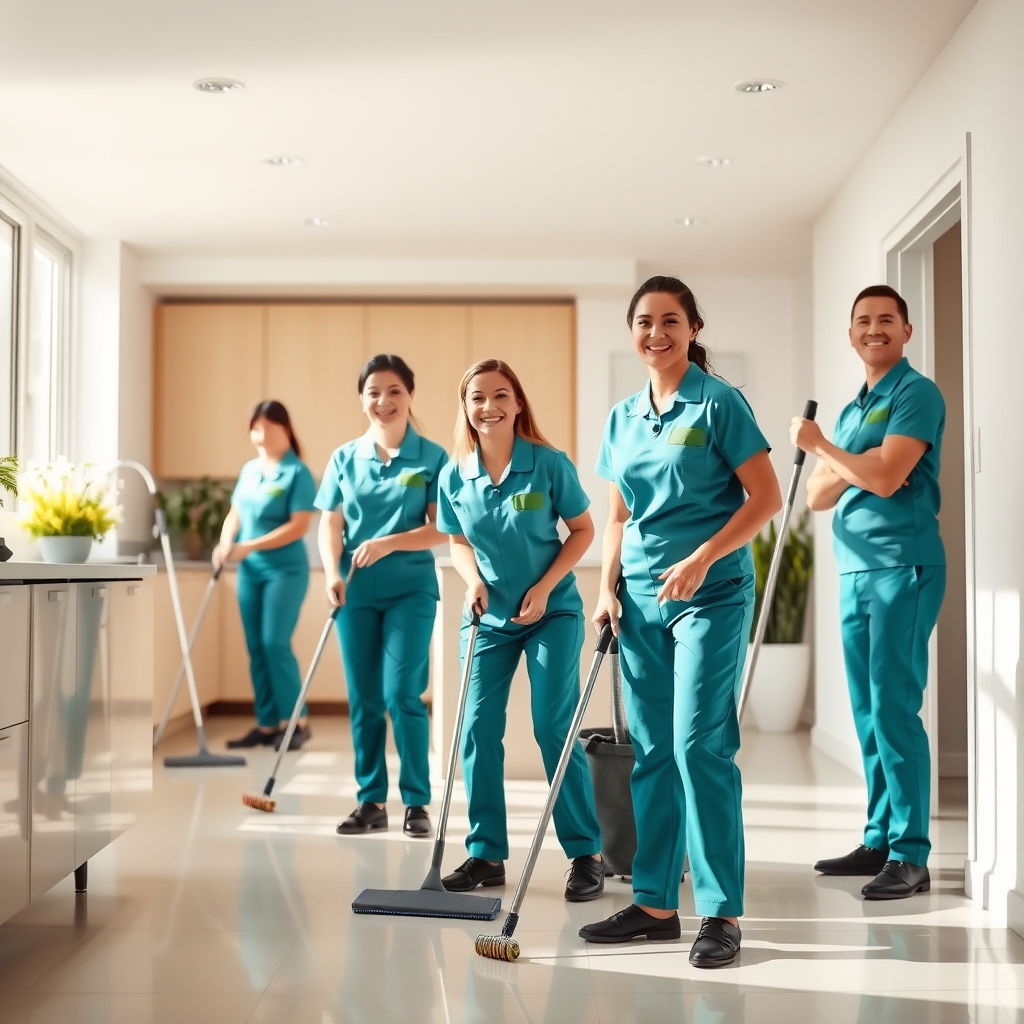 Professional cleaning team